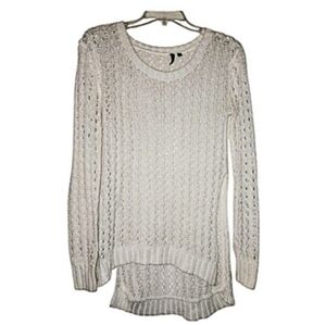 Women's Poof! See Through Sweater with Side Slits Size M